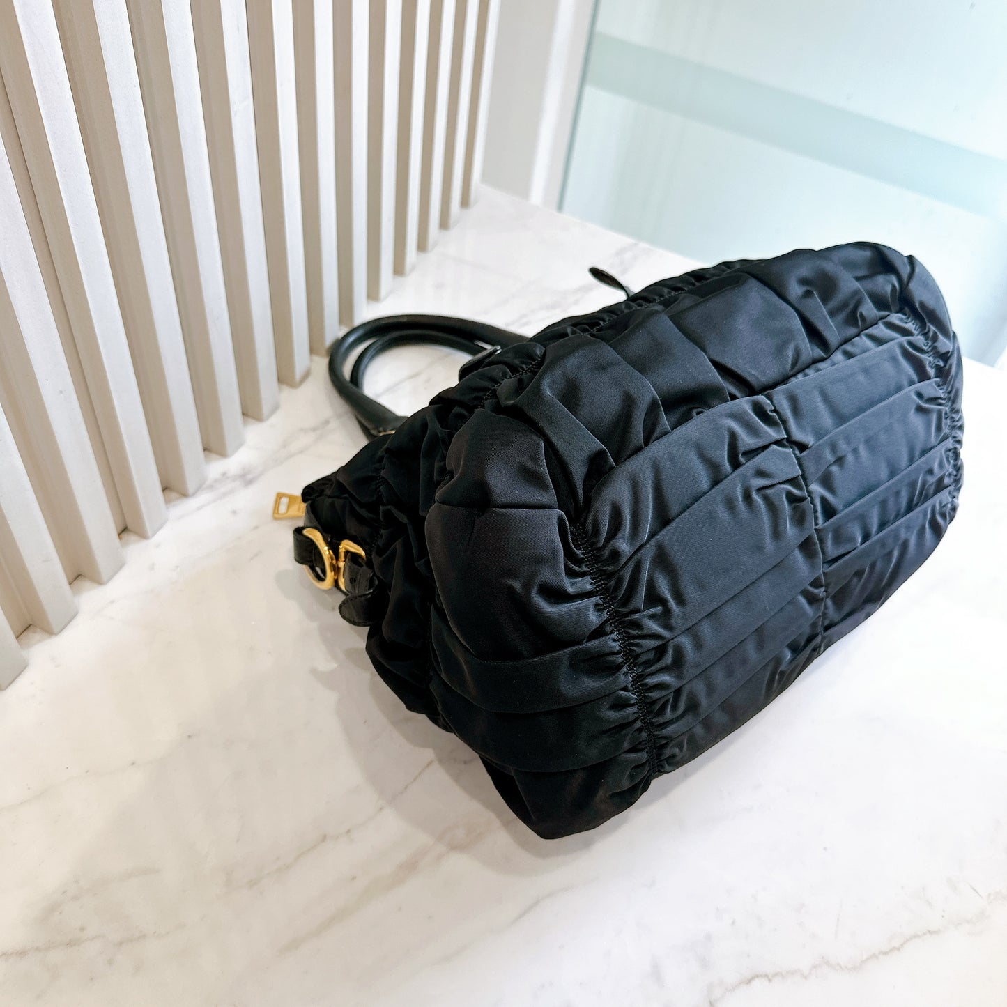 Prada Gaufre Nylon in Black