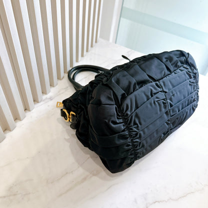 Prada Gaufre Nylon in Black