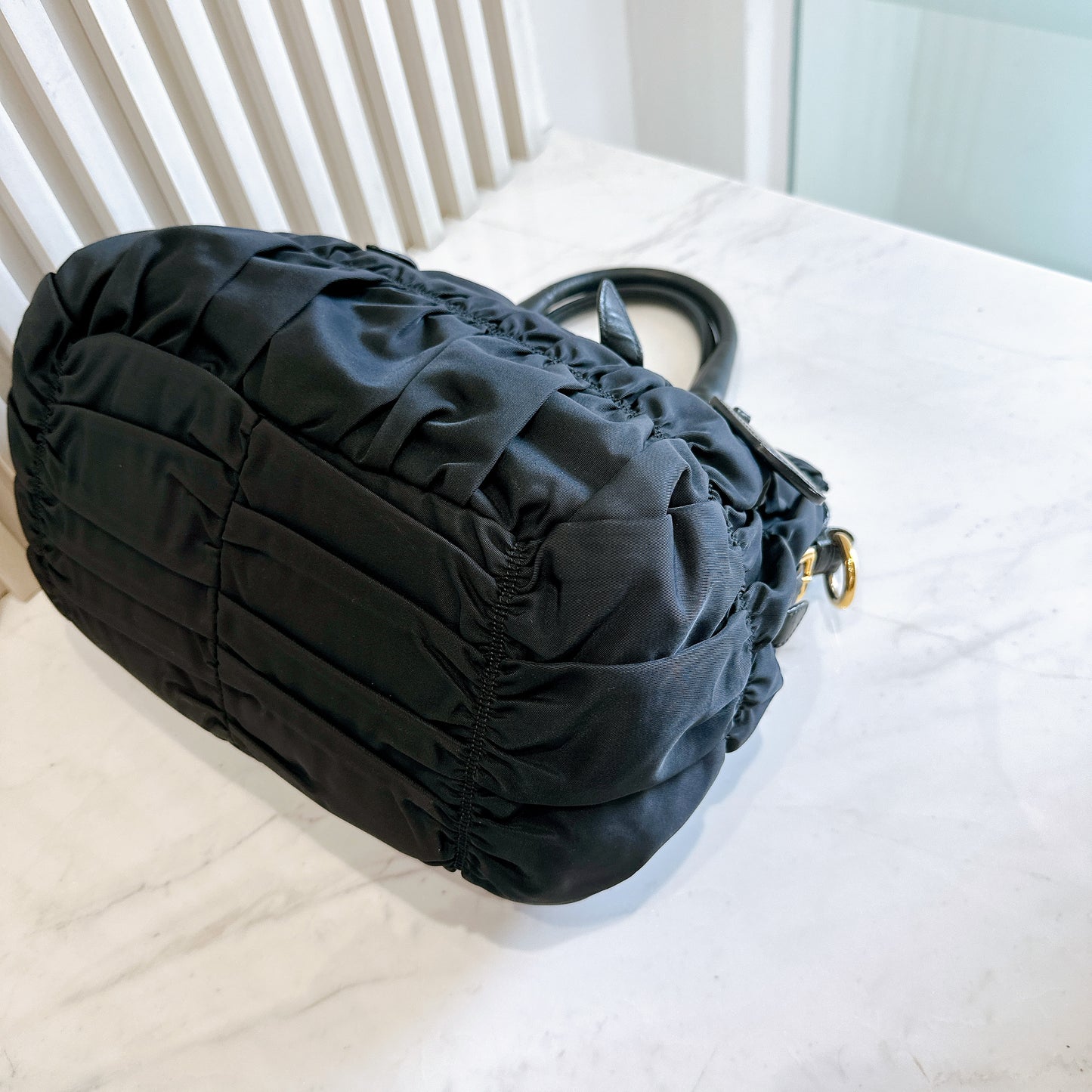 Prada Gaufre Nylon in Black