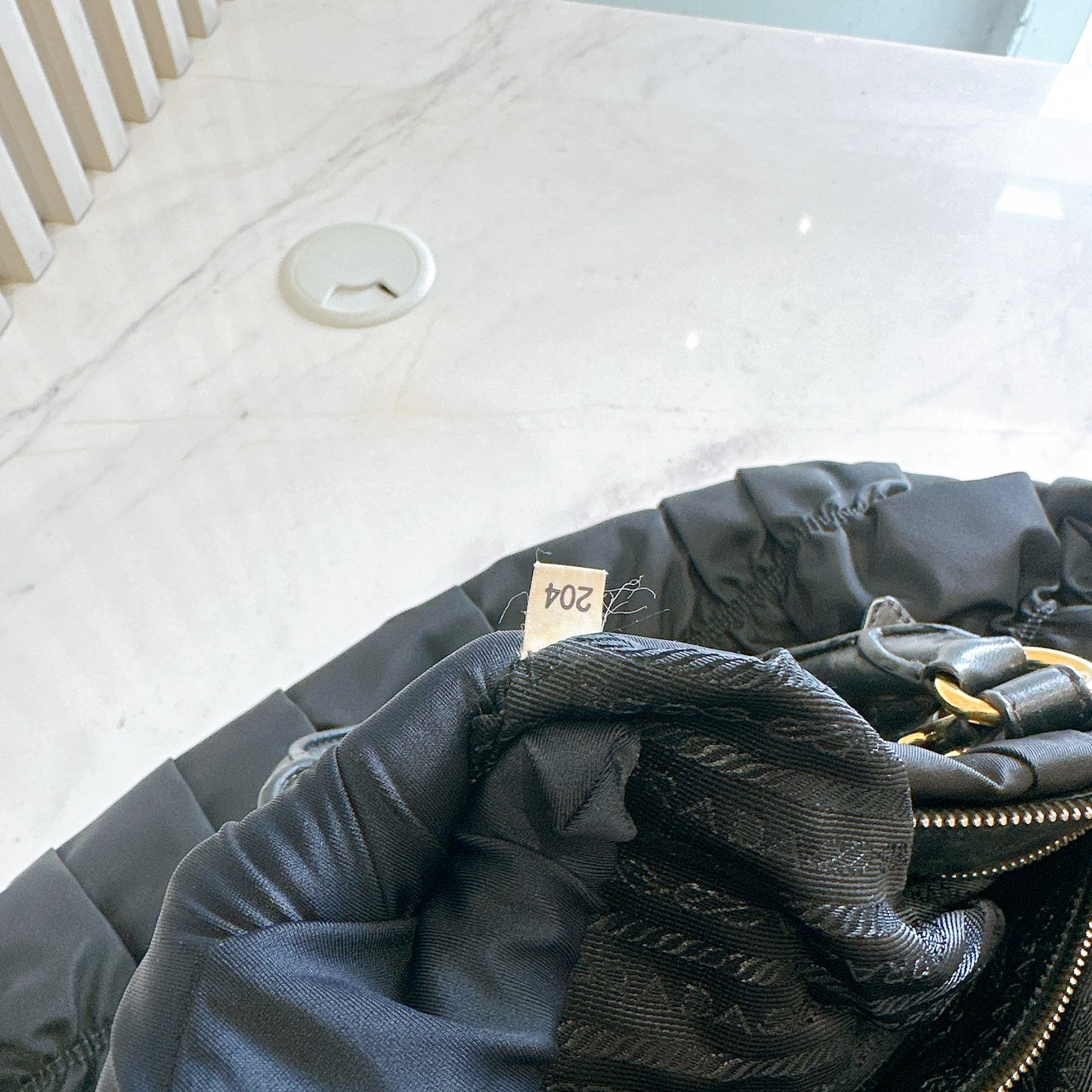 Prada Gaufre Nylon in Black