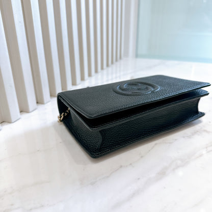 Gucci Soho Wallet On Chain in Black