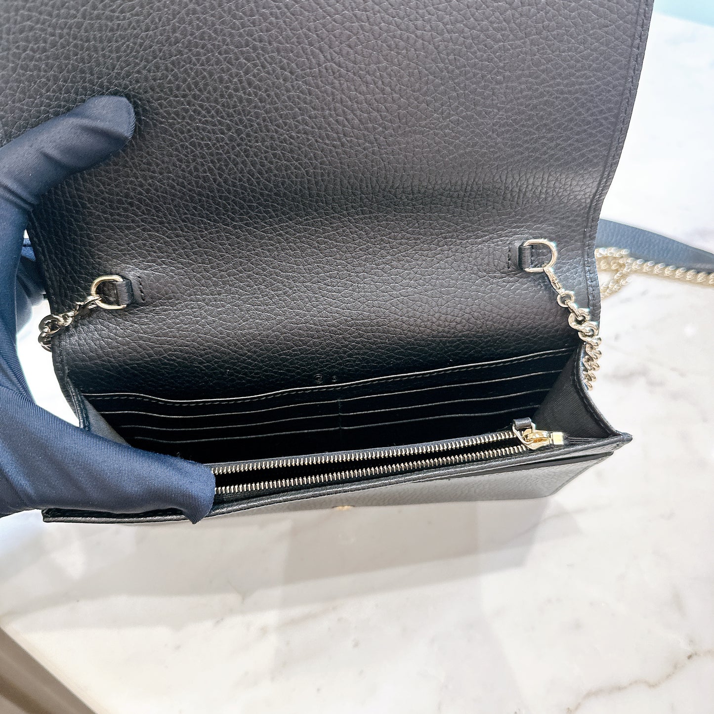 Gucci Soho Wallet On Chain in Black