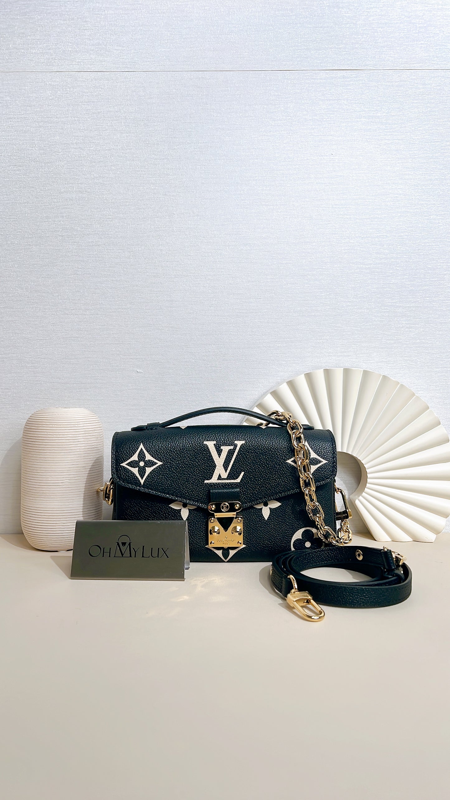 LV Metis East West Bicolor Black / Creme