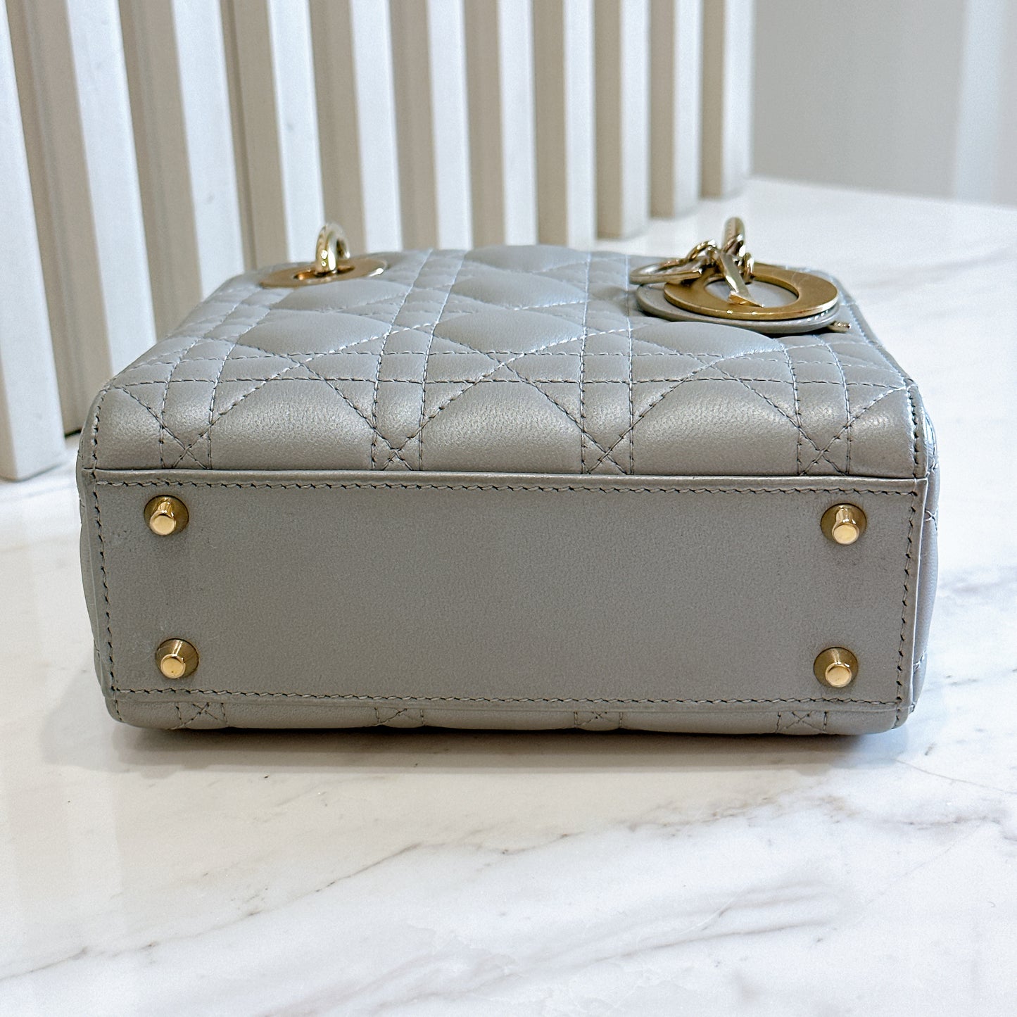 Mini Lady Dior in Grey Pearlescent