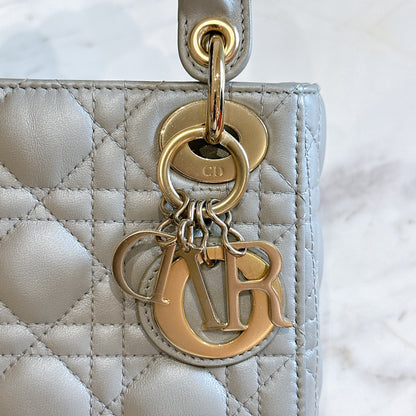 Mini Lady Dior in Grey Pearlescent
