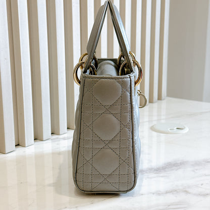 Mini Lady Dior in Grey Pearlescent