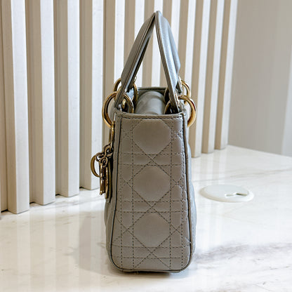 Mini Lady Dior in Grey Pearlescent