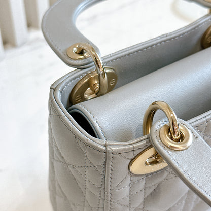 Mini Lady Dior in Grey Pearlescent