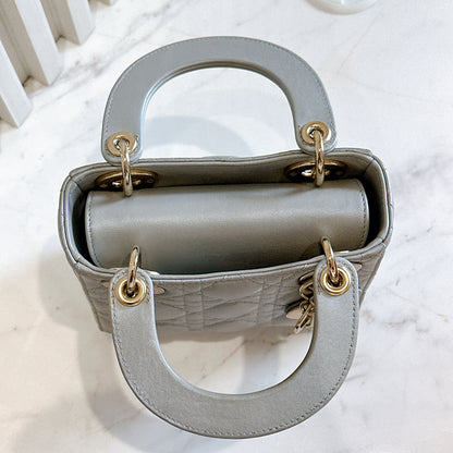 Mini Lady Dior in Grey Pearlescent