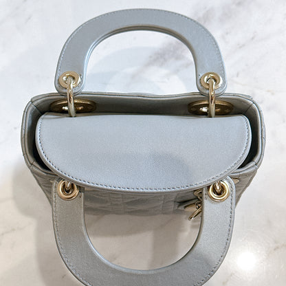 Mini Lady Dior in Grey Pearlescent