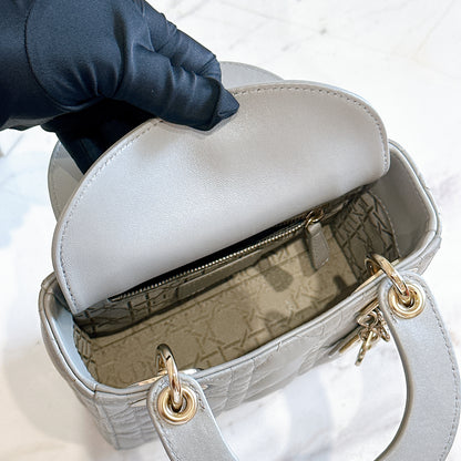 Mini Lady Dior in Grey Pearlescent