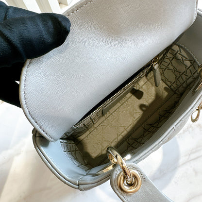 Mini Lady Dior in Grey Pearlescent