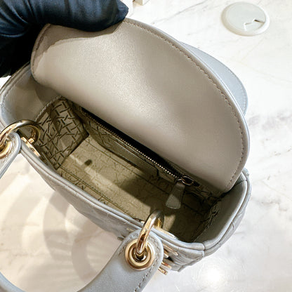 Mini Lady Dior in Grey Pearlescent
