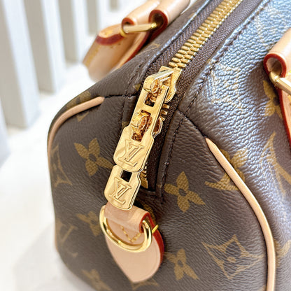 LV Monogram Speedy 20 with Beige Strap