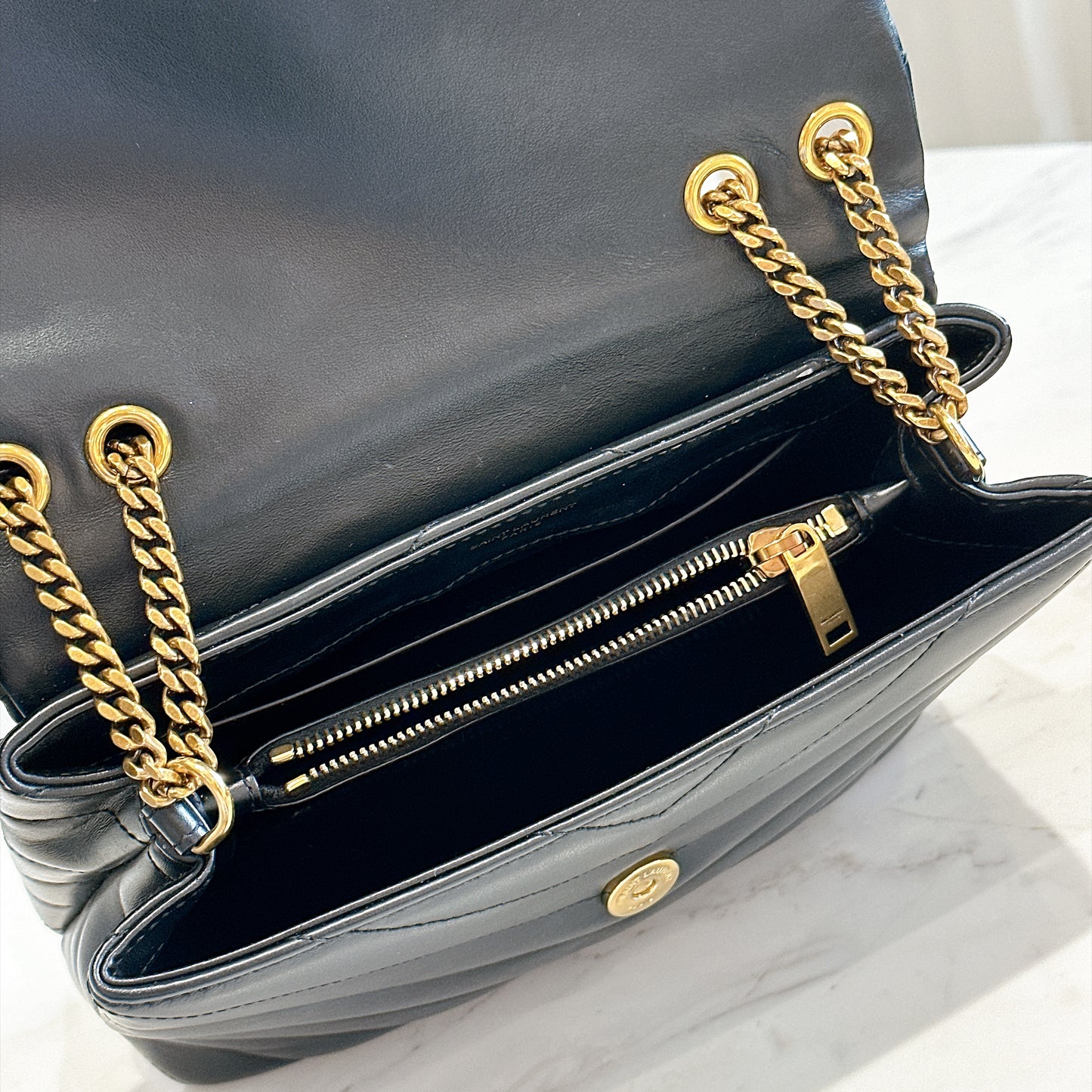 YSL Lou Lou Small in Black GHW