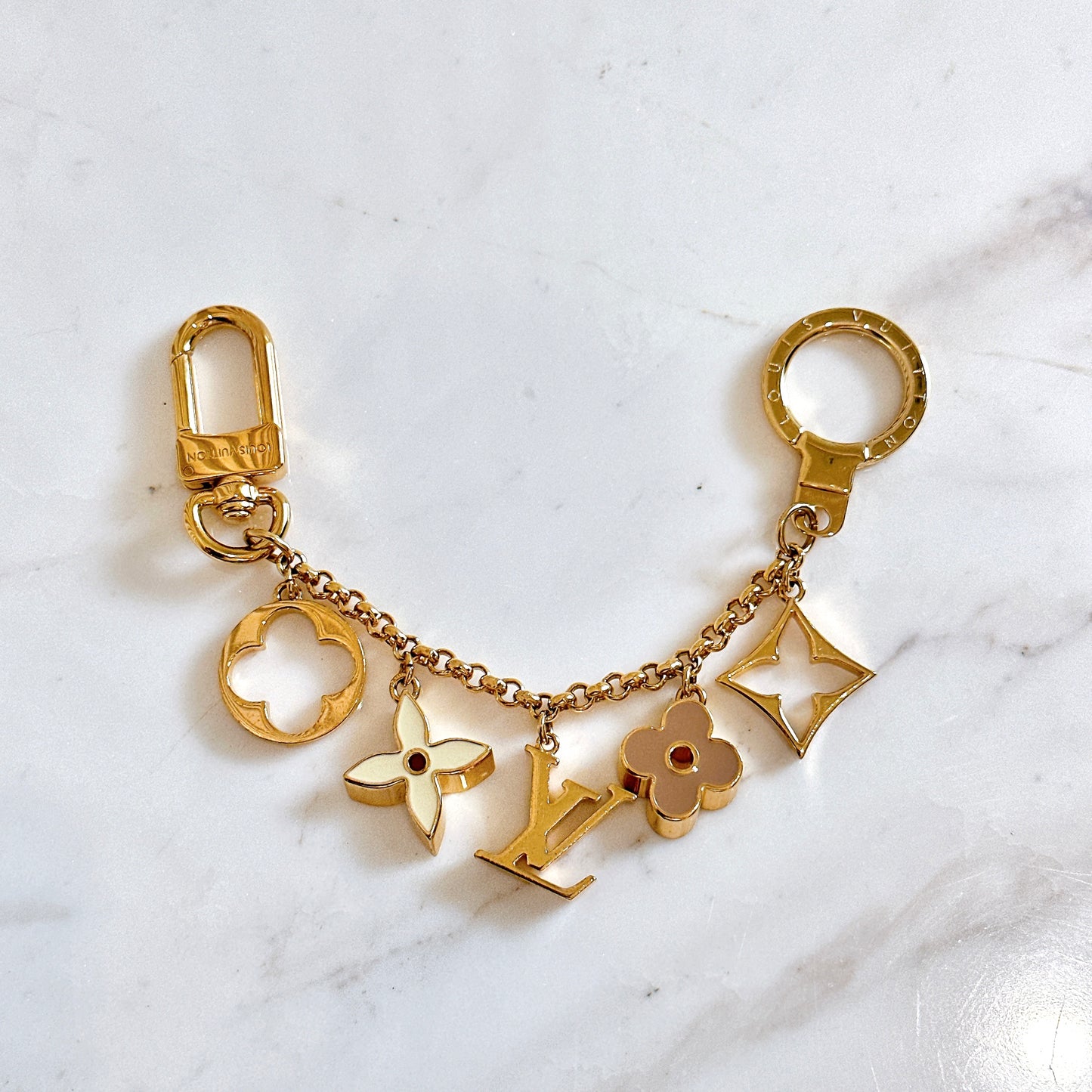 LV Fleur de Monogram Bag Charm Chain