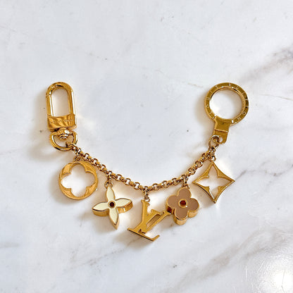 LV Fleur de Monogram Bag Charm Chain