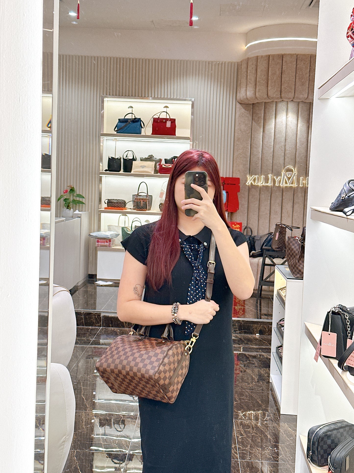 LV Damier Ebene Speedy Bandouliere 25