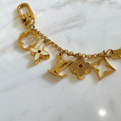 LV Fleur de Monogram Bag Charm Chain