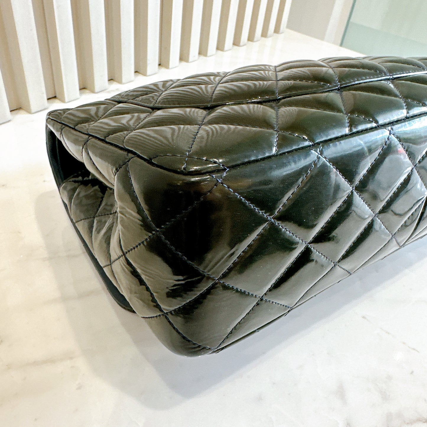 Chanel Jumbo Classic Patent in Black SHW