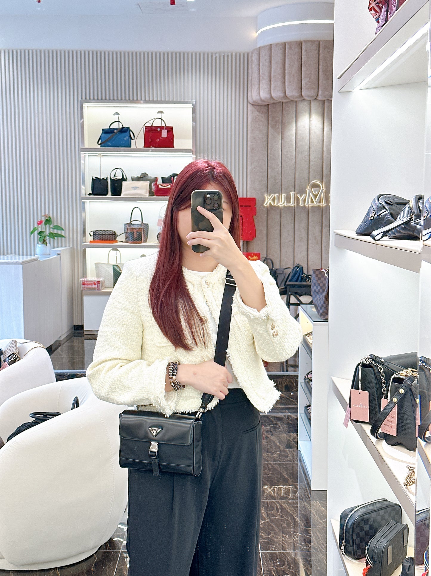 Prada Nylon and Leather Small Crossbody Bag