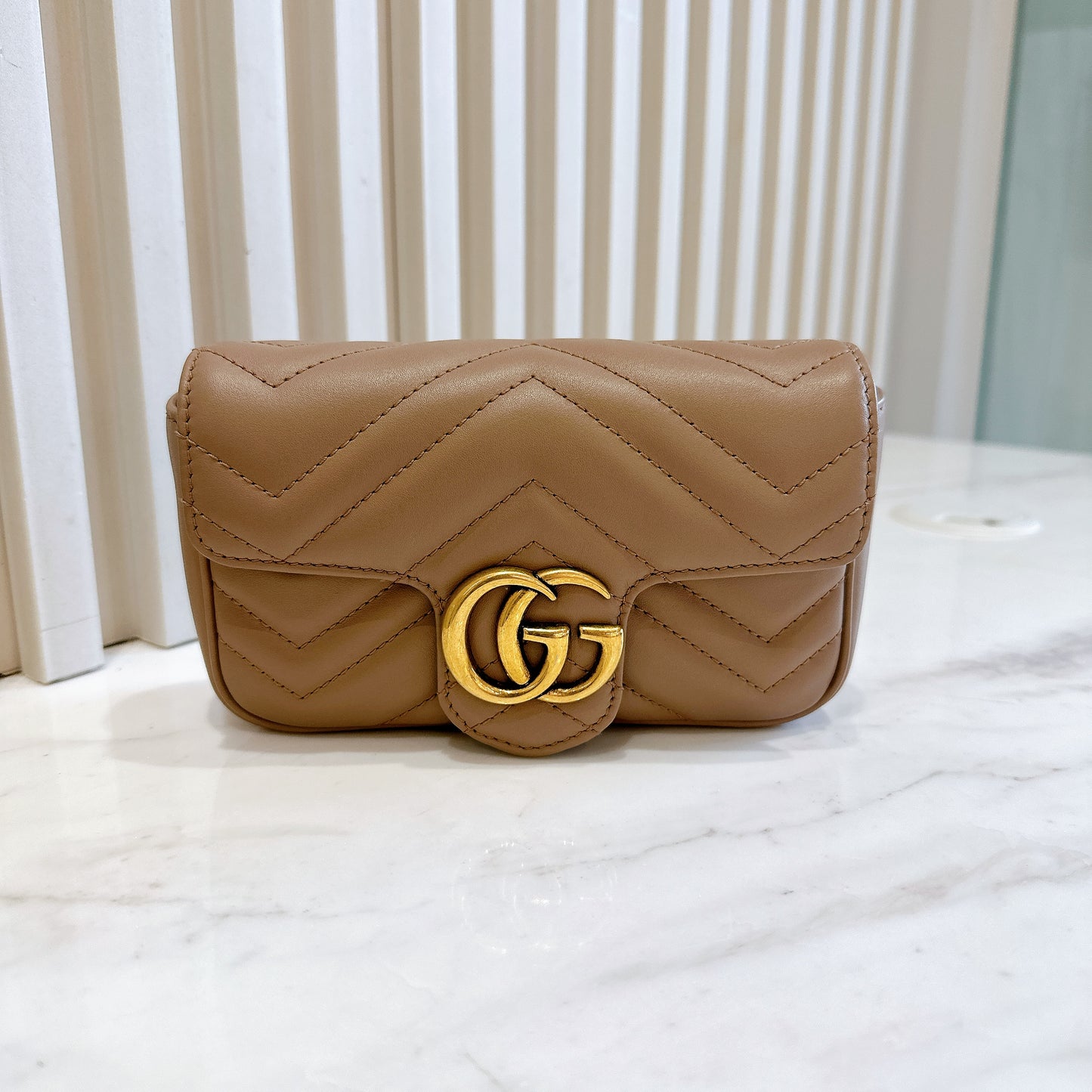 Gucci Marmont Supermini in Dusty Pink