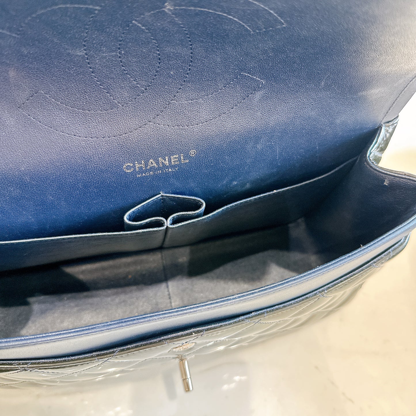 Chanel Jumbo Classic Patent in Black SHW