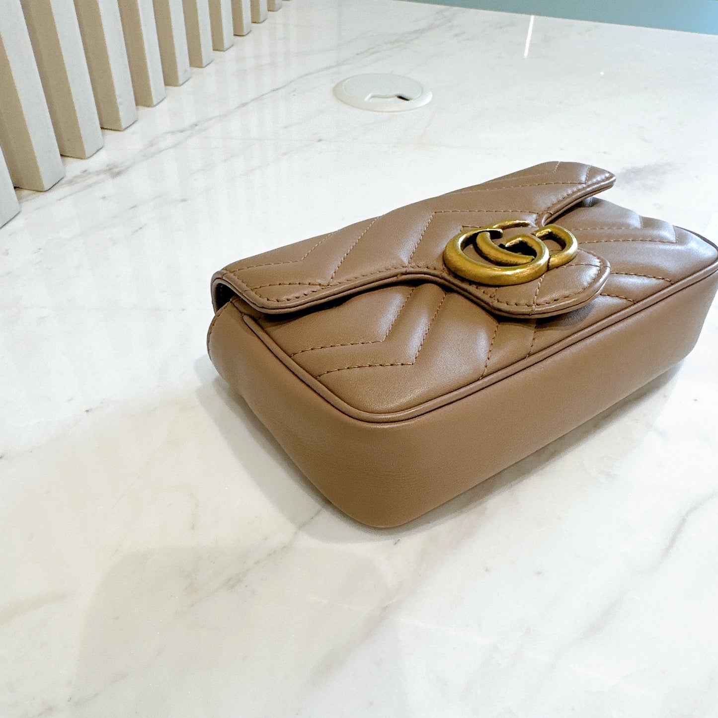 Gucci Marmont Supermini in Dusty Pink
