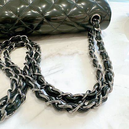 Chanel Jumbo Classic Patent in Black SHW