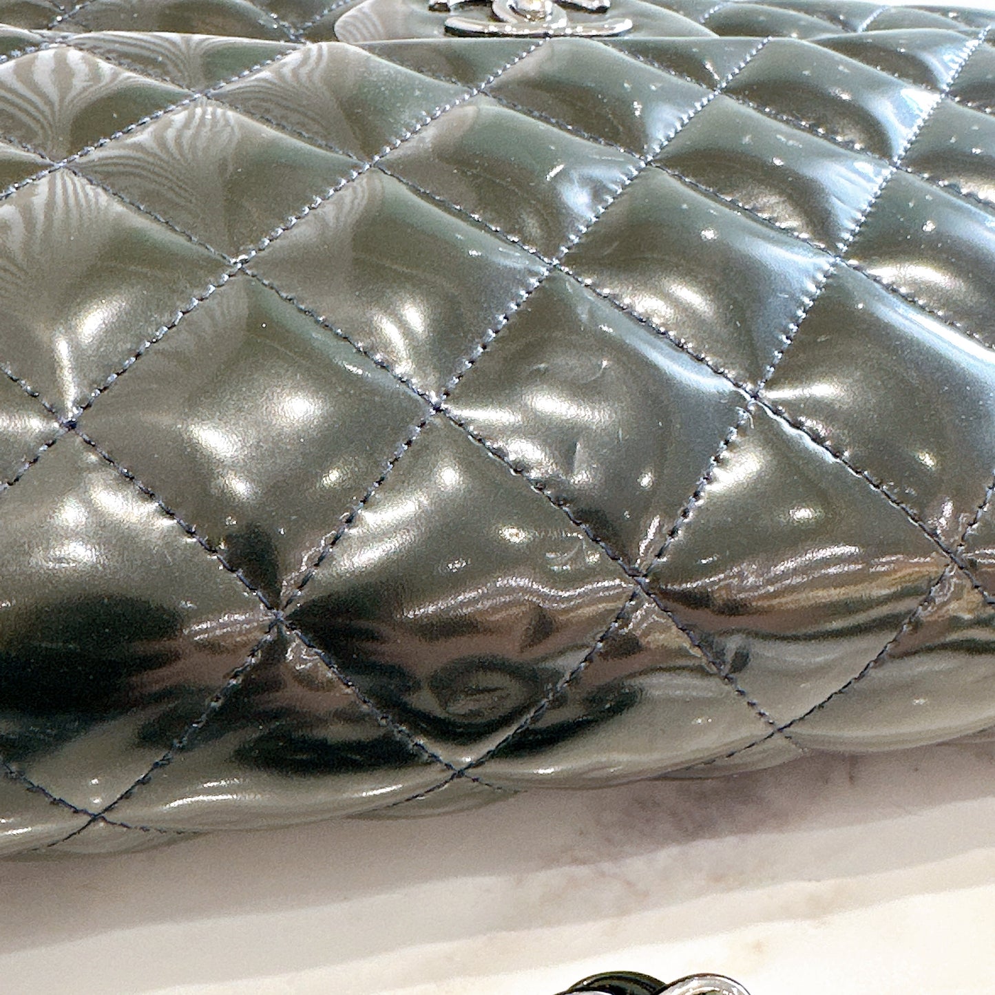 Chanel Jumbo Classic Patent in Black SHW