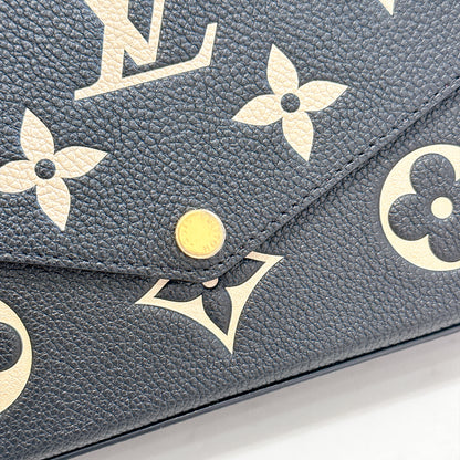 LV Bicolour Felicie Pochette in Black/Creme