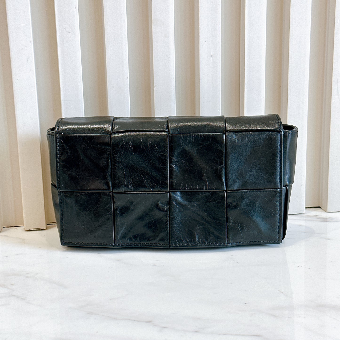 Bottega Veneta Paper Calfskin Intreccio Cassette Belt Bag