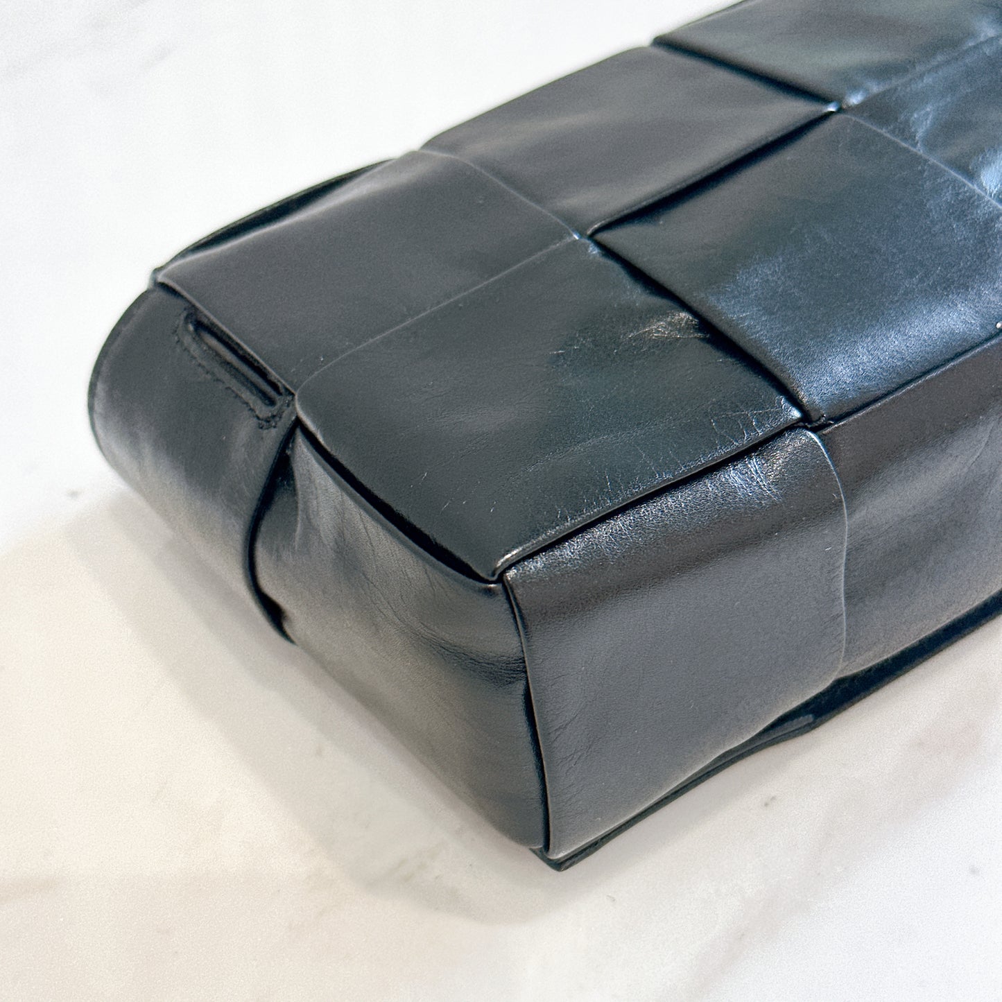 Bottega Veneta Paper Calfskin Intreccio Cassette Belt Bag