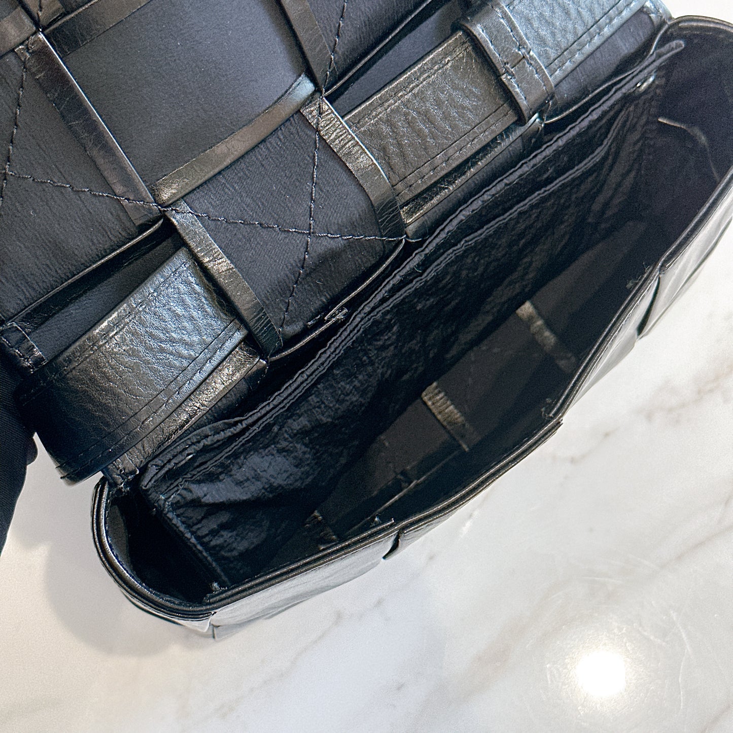 Bottega Veneta Paper Calfskin Intreccio Cassette Belt Bag