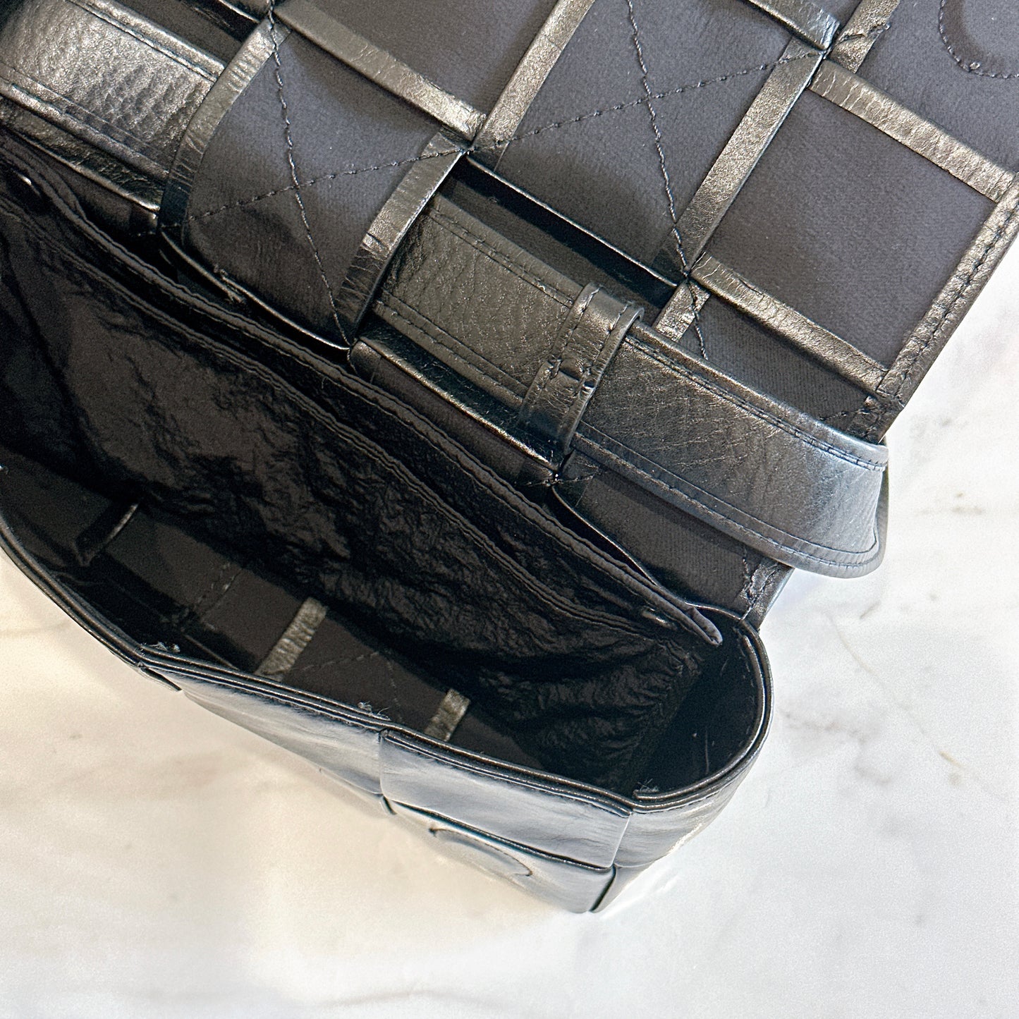 Bottega Veneta Paper Calfskin Intreccio Cassette Belt Bag