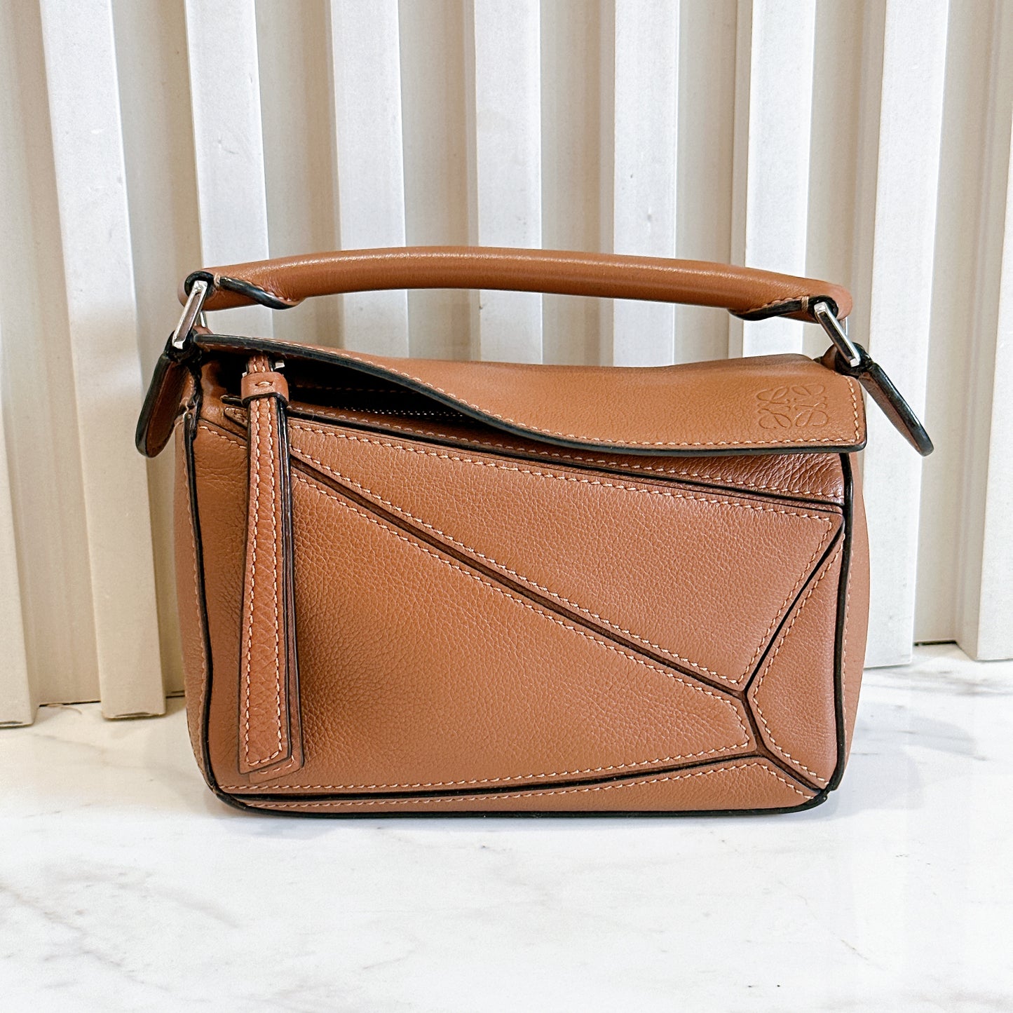 Loewe Mini Puzzle in Tan