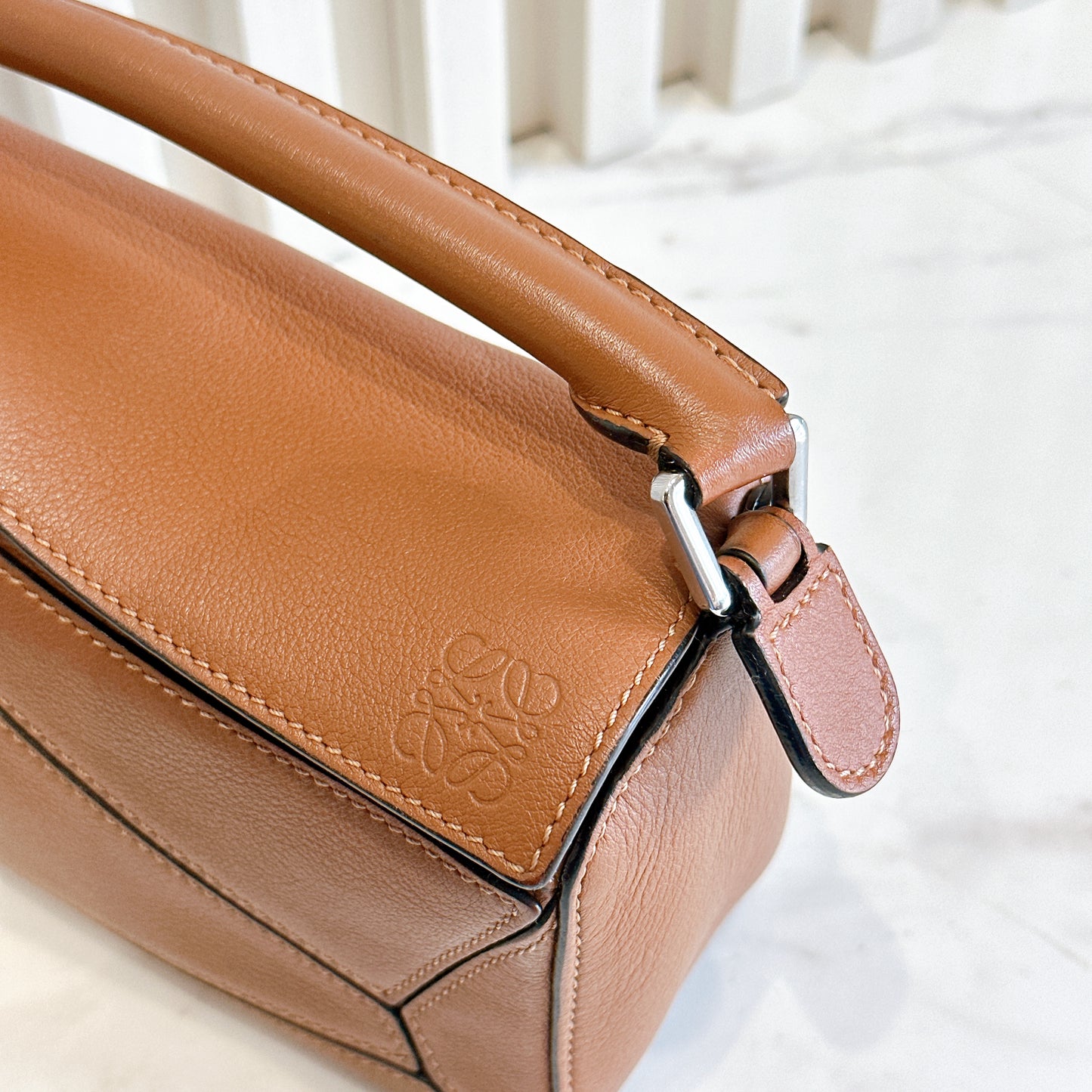 Loewe Mini Puzzle in Tan