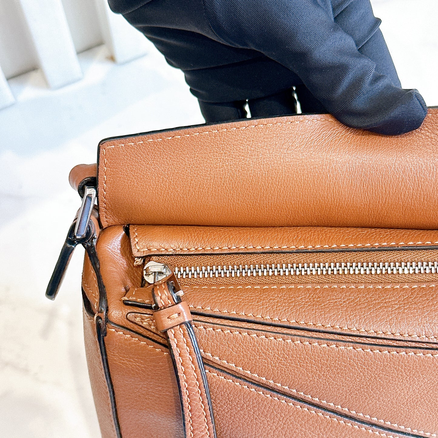 Loewe Mini Puzzle in Tan