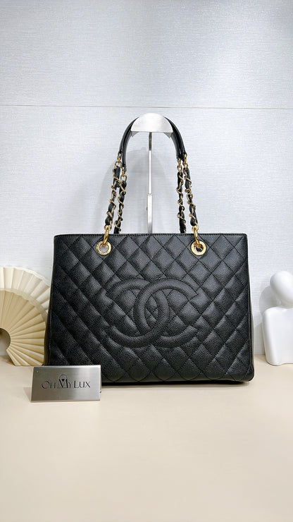 Chanel GST in Black Caviar GHW