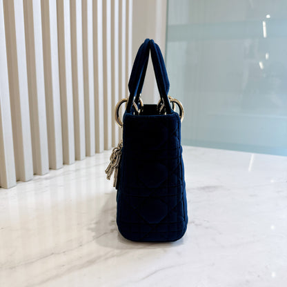 Lady Dior Mini in Blue Velvet