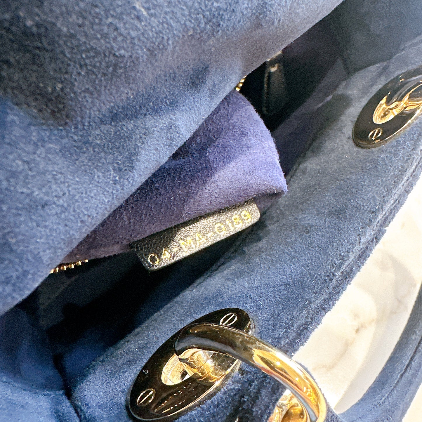 Lady Dior Mini in Blue Velvet