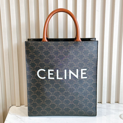 Celine Triomphe Cabas Vertical in Medium