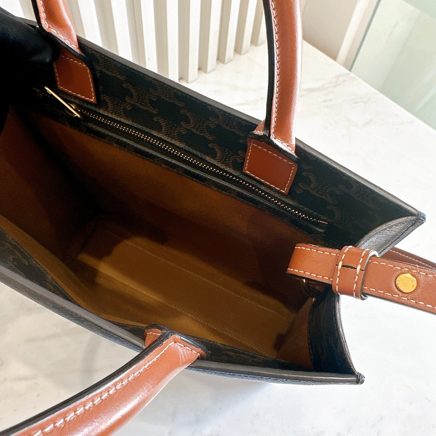 Celine Triomphe Cabas Vertical in Medium