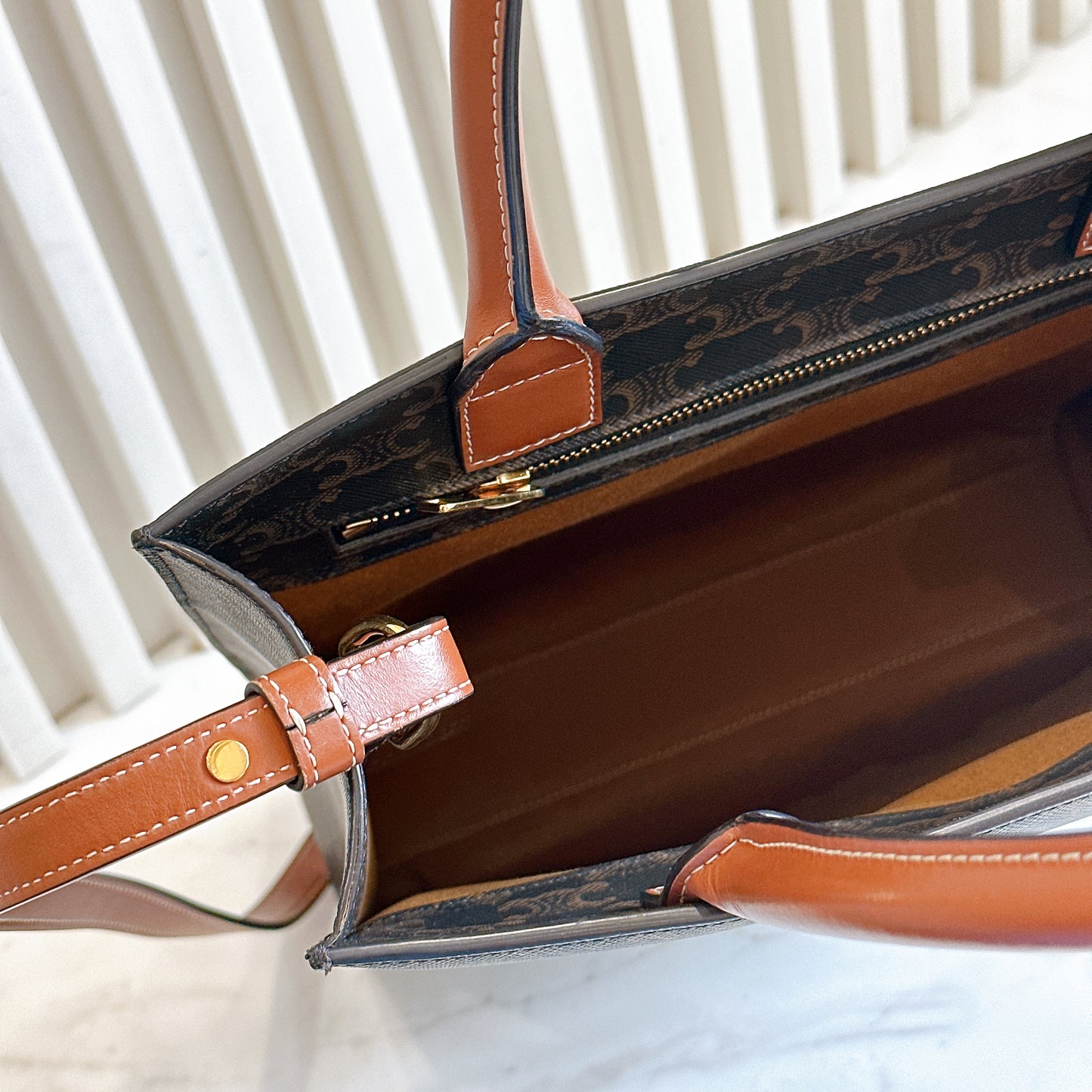 Celine Triomphe Cabas Vertical in Medium