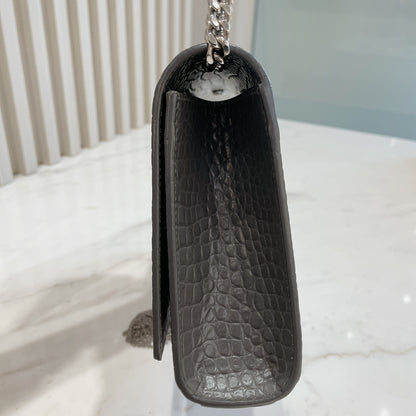 YSL Medium Kate With Tassel in Grey SHW
