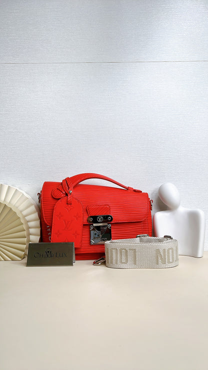 LV Monceau Distorted Epi XL in Red