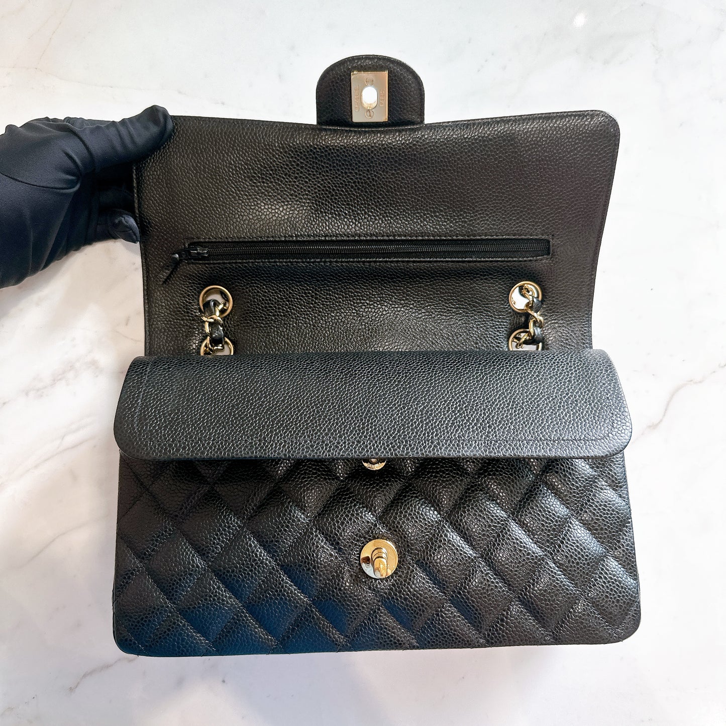 Chanel Classic Flap Medium In Black Caviar GHW