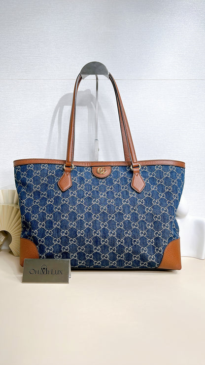Gucci Ophidia Denim Tote Bag