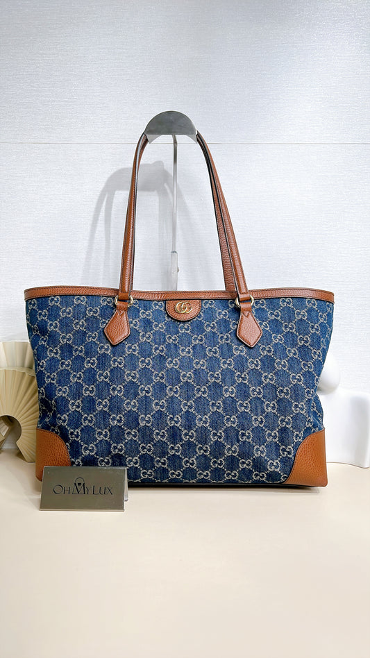 Gucci Ophidia Denim Tote Bag