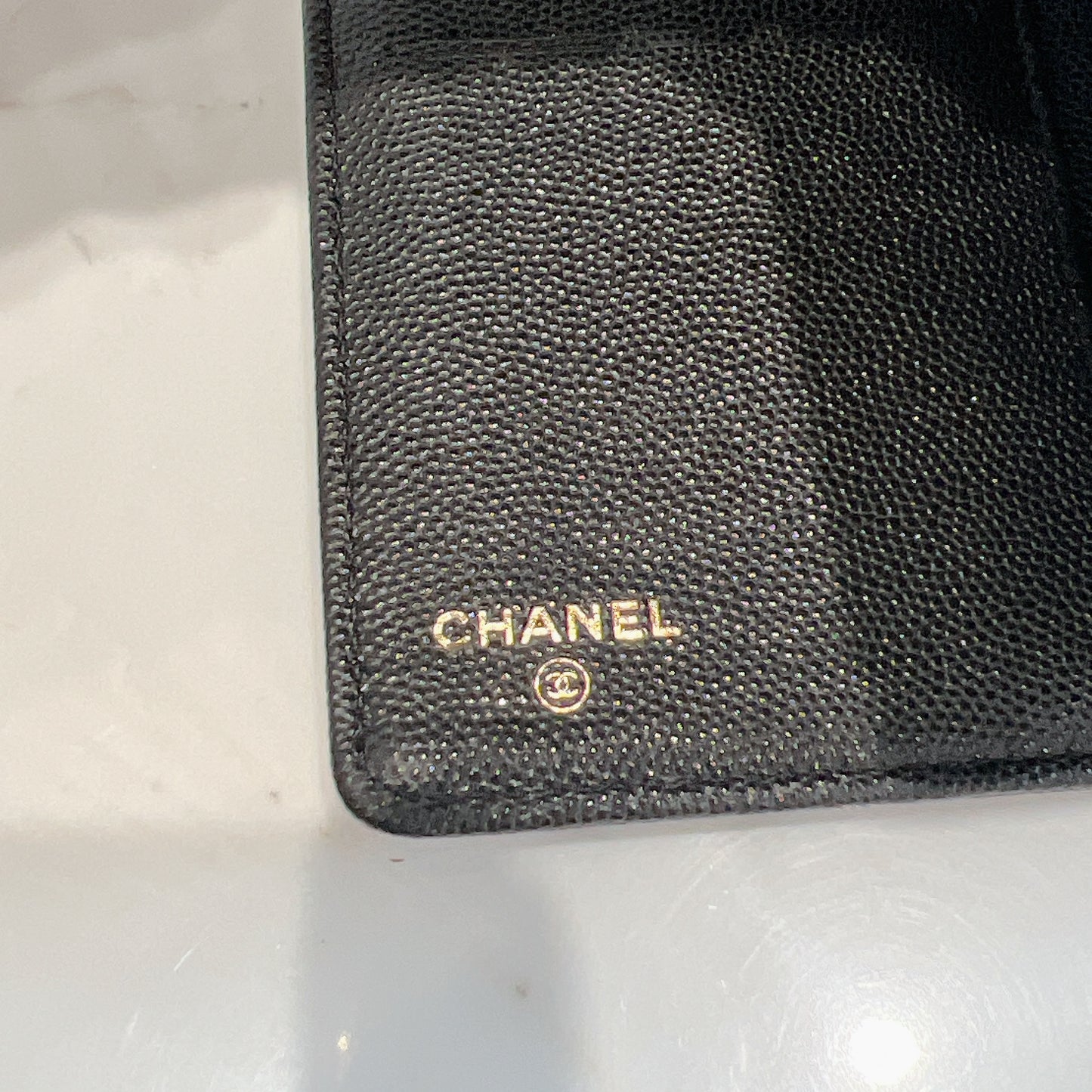 Chanel Boy Wallet Caviar in Black GHW